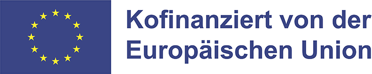 Das Bild zeiht das Logo von der EU mit dem Text Kofinanziert von der Europäischen Union.